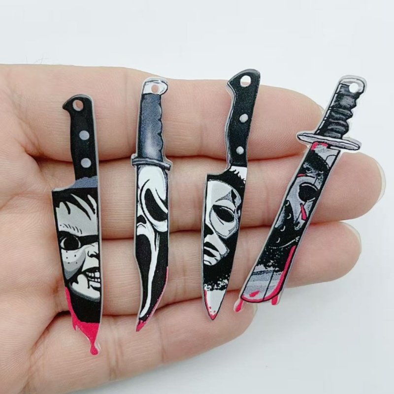 Earrings - อะคริลิกสำหรับทำเครื่องประดับฮาโลวีน 10 ชิ้น จี้ DIY ต่างหู