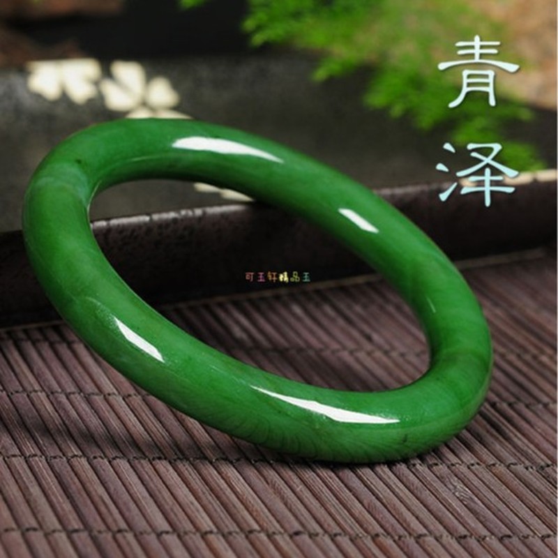 Bracelets - หยกกลมคุนหลุนสีเขียวผักโขมจากเหมืองเก่า แบบสายบาง สไตล์สาวๆ จากซินเจียง โฮทัน แท้