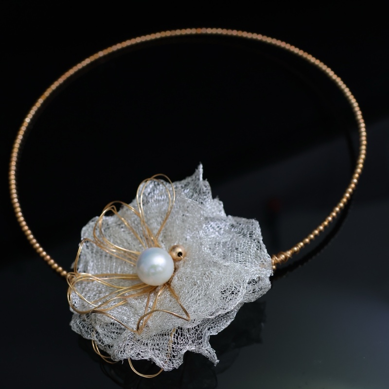 Pearl Choker Necklace Vintage - สร้อยคอแฟชั่นผู้หญิงสไตล์วินเทจ SGARIT ชุบทอง 14K สร้อยคอคลาวิเคิล เครื่องประดับสำหรับงานเลี้ยง