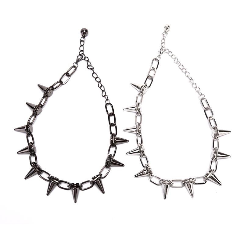 Goth Punk Spike Choker - ใหม่โชคเกอร์ Punk Goth แฮนด์เมดวัสดุ CCB สร้อยคอ