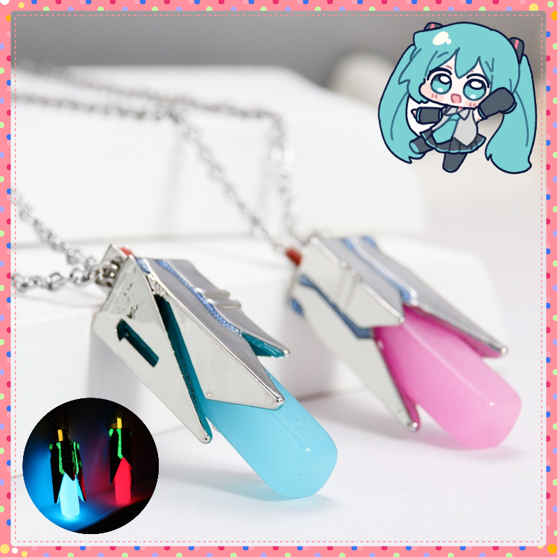 Anime Pendant Necklace - สร้อยคออนิเมะมิกุ ของสะสมการ์ตูนเรืองแสง เครื่องประดับจี้ ของขวัญคู่รัก ของสะสมสำหรับแฟนๆ ของขวัญวันเกิด
