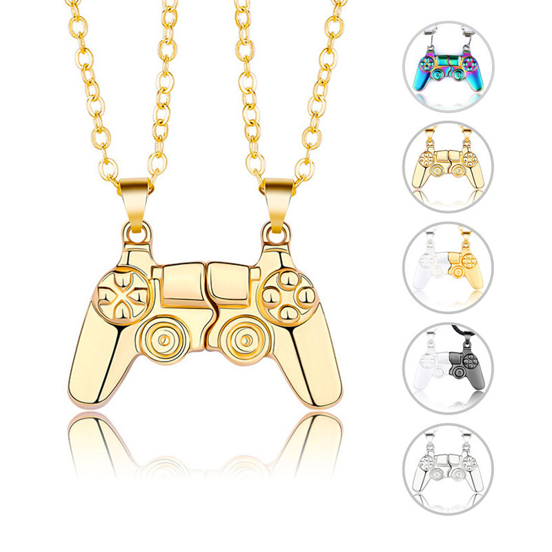 Magnetic Couple Matching Necklaces - ชุดสร้อยคอและกำไลข้อมือรูปจอยเกมแม่เหล็ก ของขวัญสำหรับเพื่อนสนิท คู่รัก คอนโซลเกม จอยเกม ของขวัญเพื่อนรัก