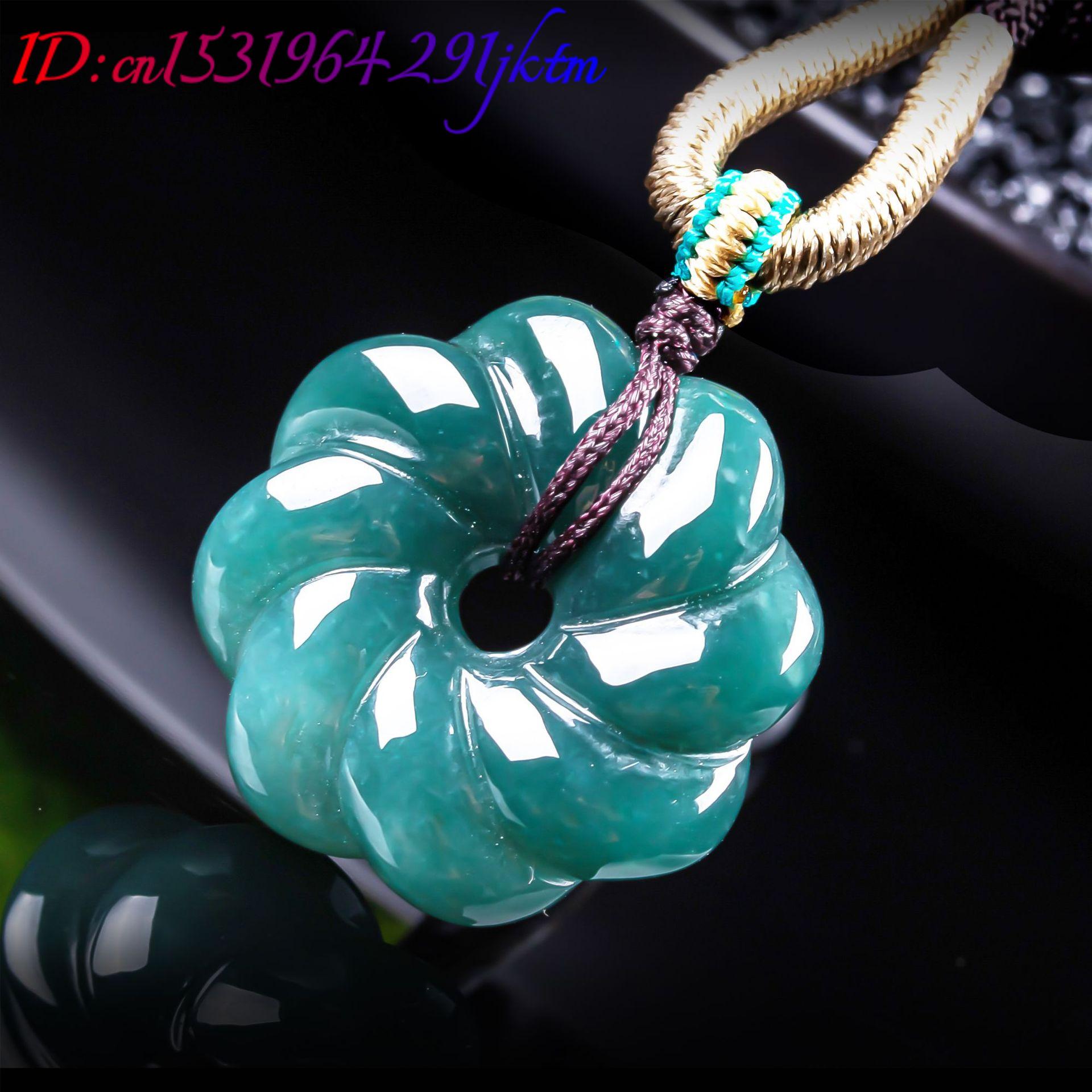 จี้สร้อยคอหยกพม่าแท้รูปดอกไม้  - Necklaces บทวิจารณ์และราคา