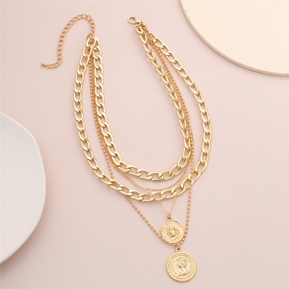 สร้อยคอจี้รูปภาพสไตล์โบฮีเมียน - Layered Pendant Necklace Aesthetic บทวิจารณ์และราคา