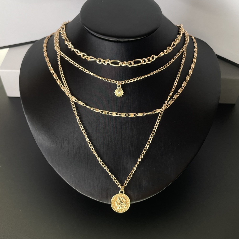 สร้อยคอจี้รูปภาพสไตล์โบฮีเมียน - Layered Pendant Necklace Aesthetic บทวิจารณ์และราคา