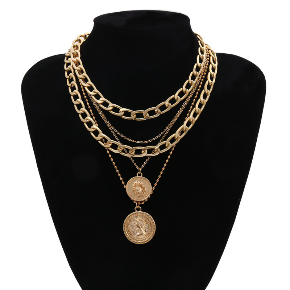 สร้อยคอจี้รูปภาพสไตล์โบฮีเมียน - Layered Pendant Necklace Aesthetic บทวิจารณ์และราคา