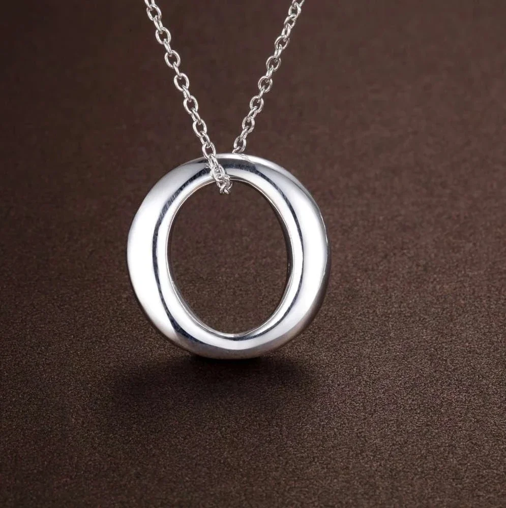 สร้อยคอจี้เงินแท้ 925 รูปทรงกล - 925 Sterling Silver Chain Necklace Men บทวิจารณ์และราคา