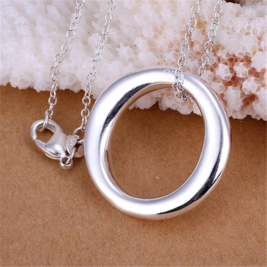 สร้อยคอจี้เงินแท้ 925 รูปทรงกล - 925 Sterling Silver Chain Necklace Men บทวิจารณ์และราคา
