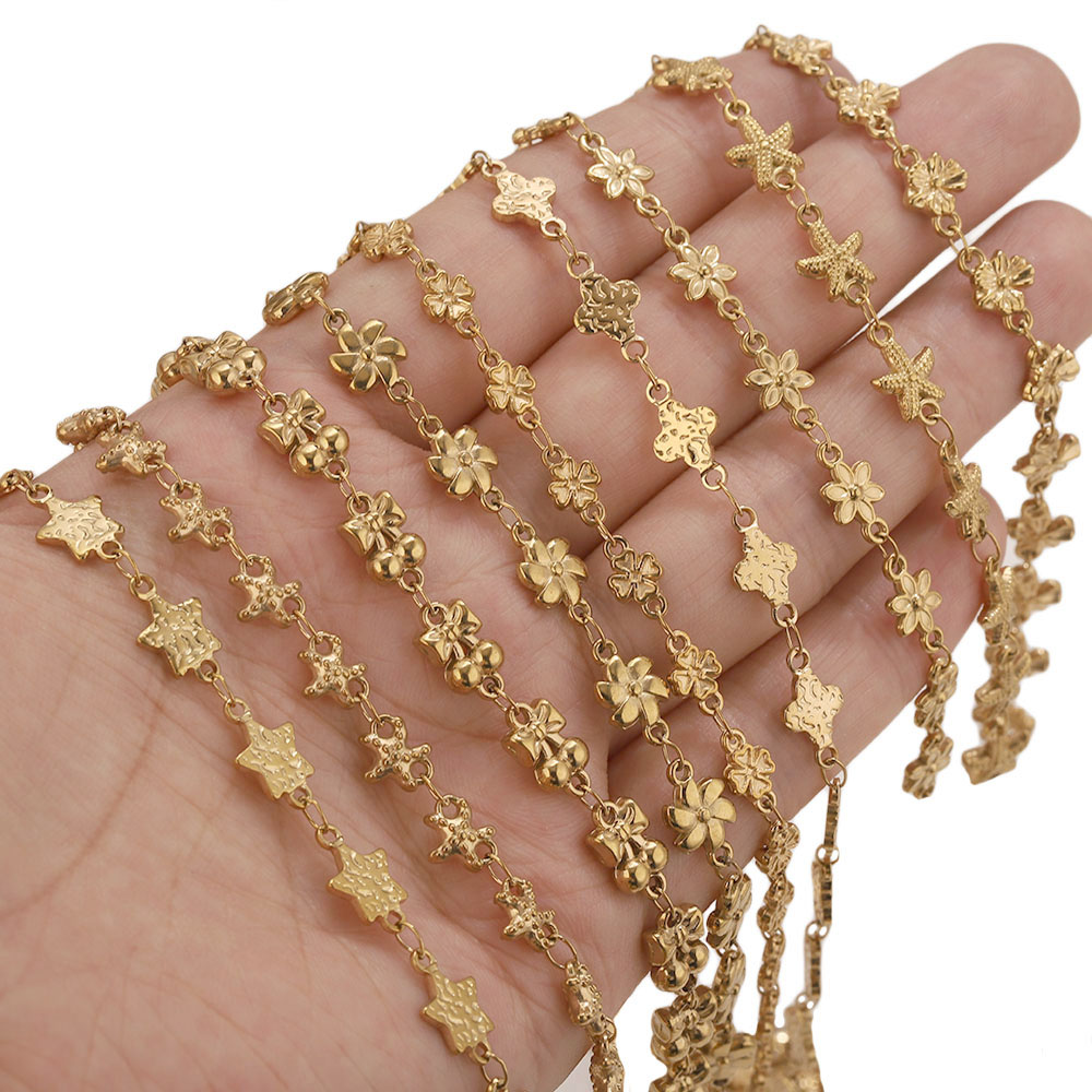 โซ่สแตนเลสสตีลรูปดาวดอกไม้ 1 เ - Body Jewelry บทวิจารณ์และราคา