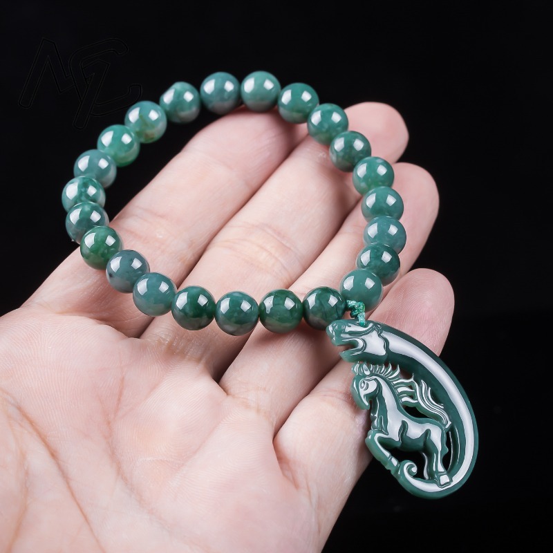 สร้อยข้อมือถักมือจากหยกธรรมชาต - Bracelets บทวิจารณ์และราคา