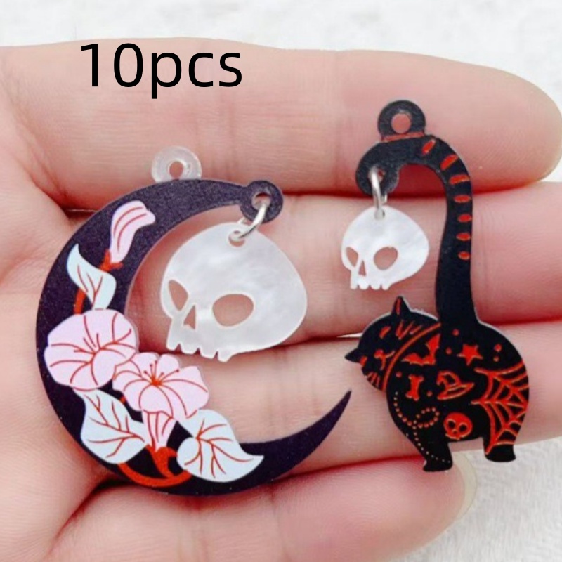 10 ชิ้น จี้อะคริลิคฮาโลวีน รูป - Earrings บทวิจารณ์และราคา