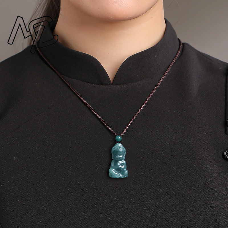 จี้สร้อยคอพระพุทธรูปแกะสลักจาก - Necklaces บทวิจารณ์และราคา