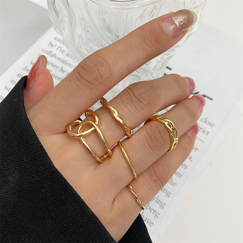 ลูกปัดโลหะ Punk แหวนชุด Sliver - Vintage Punk Knuckle Rings Set บทวิจารณ์และราคา