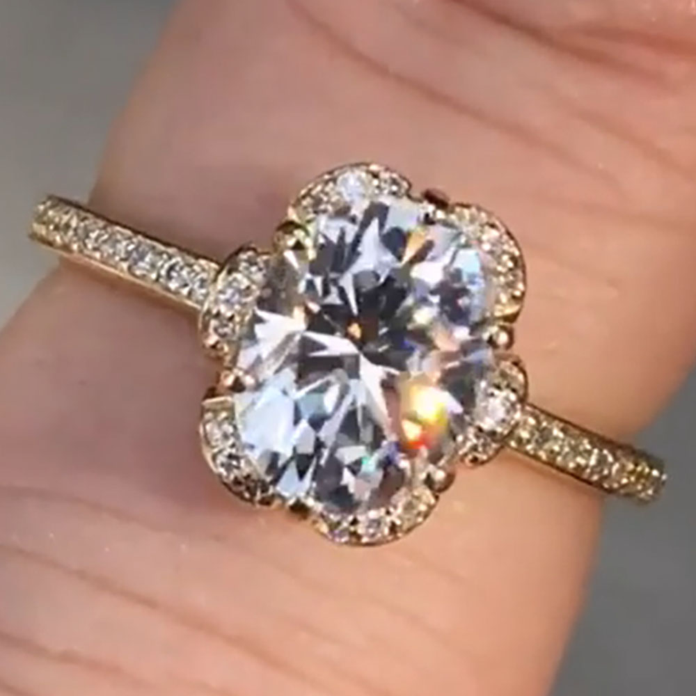 แหวนแต่งงาน/หมั้น/ครบรอบสำหรับ - Moissanite Engagement Ring 1 Carat บทวิจารณ์และราคา