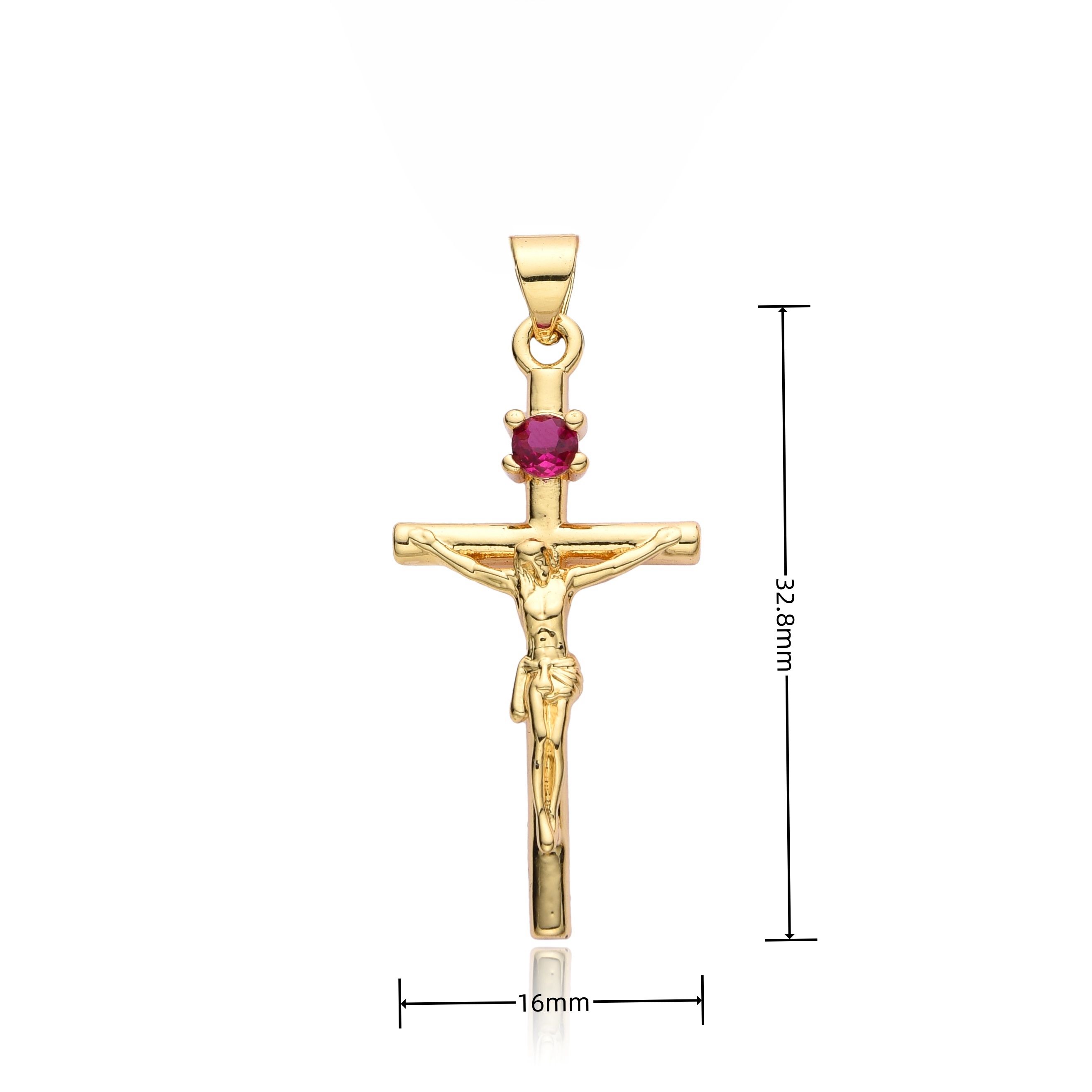 แฟชั่นจี้เพทายฝังเพชรขนาดเล็กส - Cross Pendant Necklace Gold บทวิจารณ์และราคา
