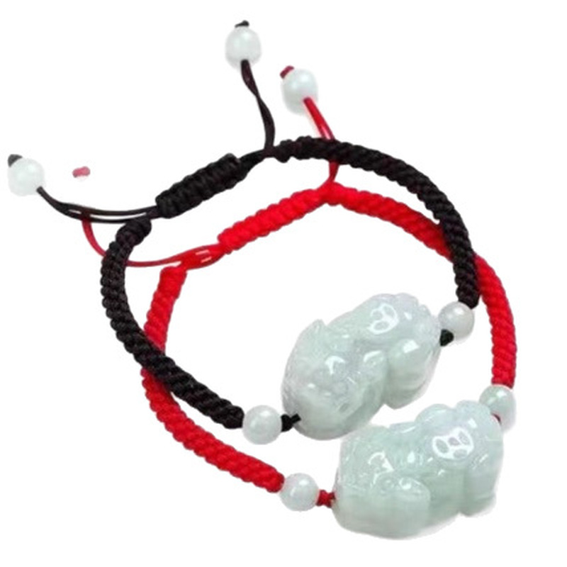 กำไลหยกแท้เกรด A รูปปี่เซียะสำ - Bracelets บทวิจารณ์และราคา