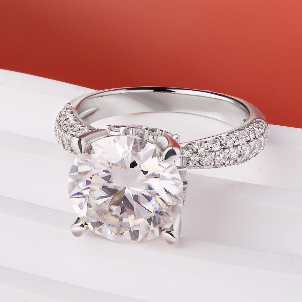 BXINY D สี 5CT Moissanite แหวน - Moissanite Engagement Ring 1 Carat บทวิจารณ์และราคา