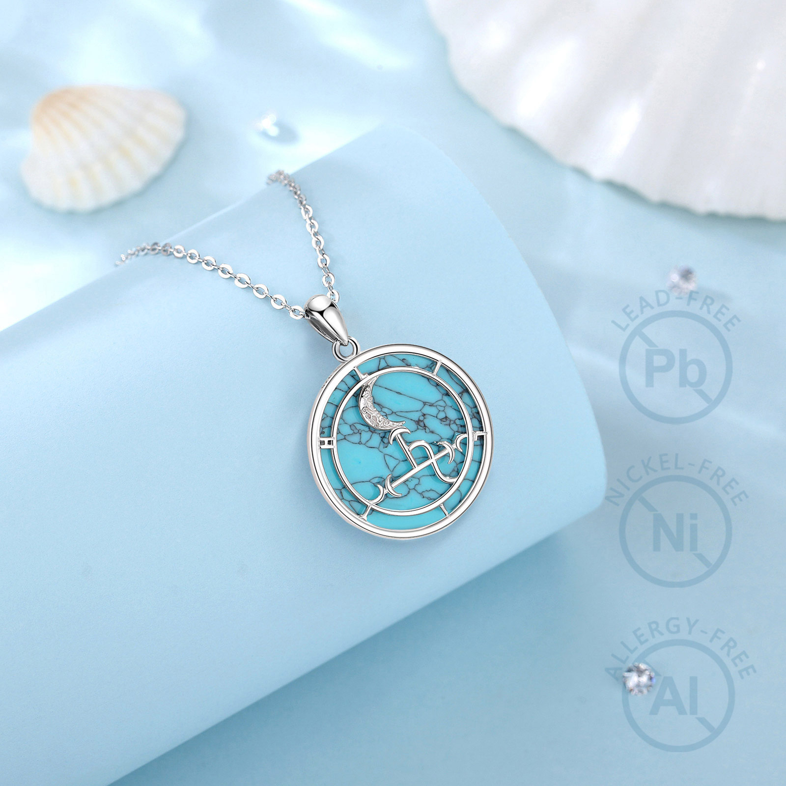 Eudora 925จี้สร้อยคอจี้พระจันท - 925 Sterling Silver Chain Necklace Men บทวิจารณ์และราคา