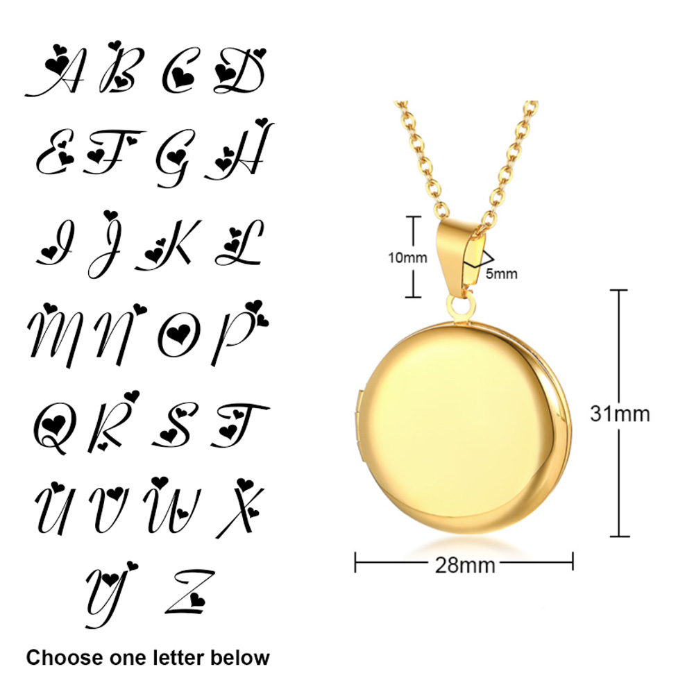 จี้ล็อกเกตรูปหัวใจสลักอักษรย่อ - Heart Locket Necklace Photo บทวิจารณ์และราคา
