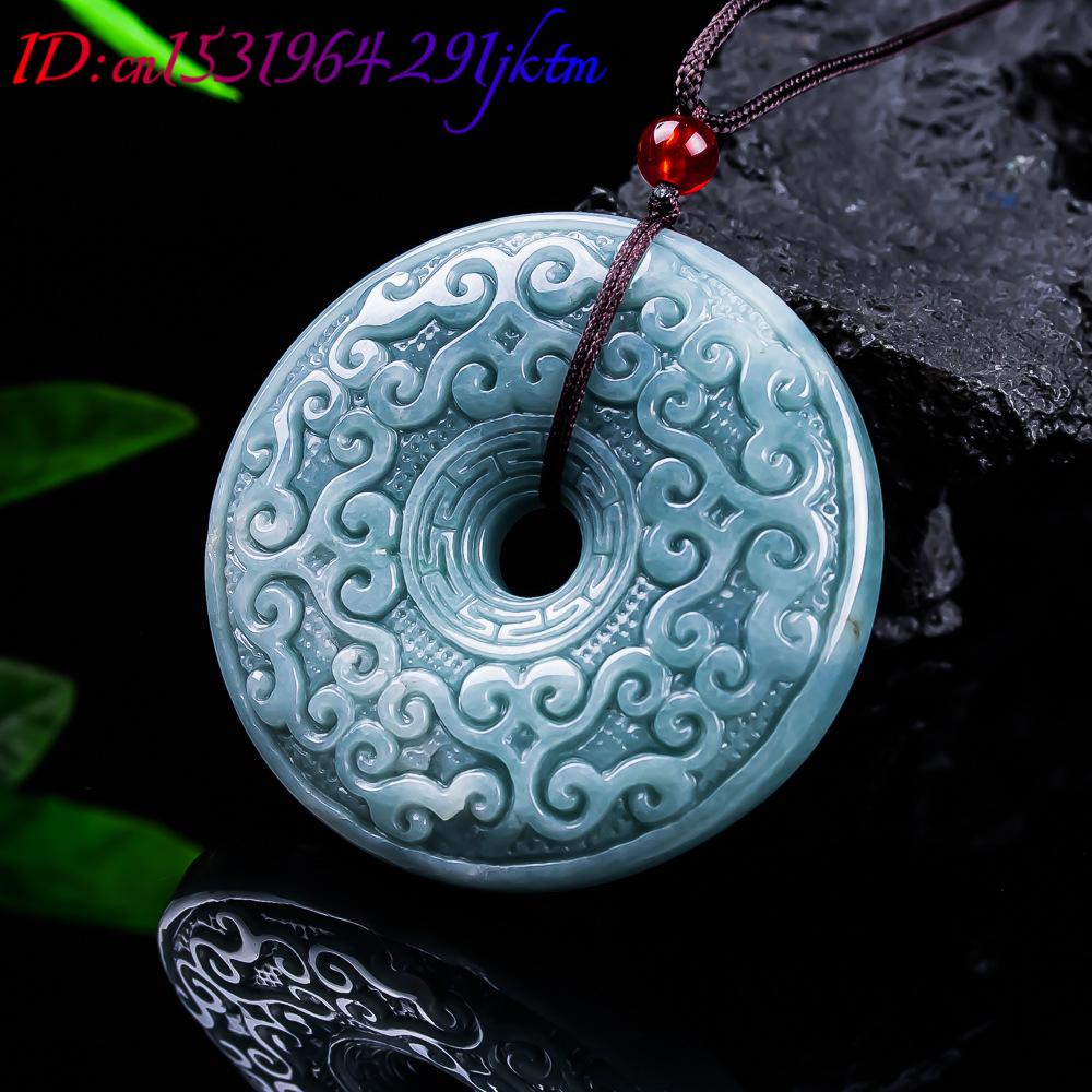 หยกพม่าธรรมชาติจี้ดอกไม้สร้อยค - Necklaces บทวิจารณ์และราคา