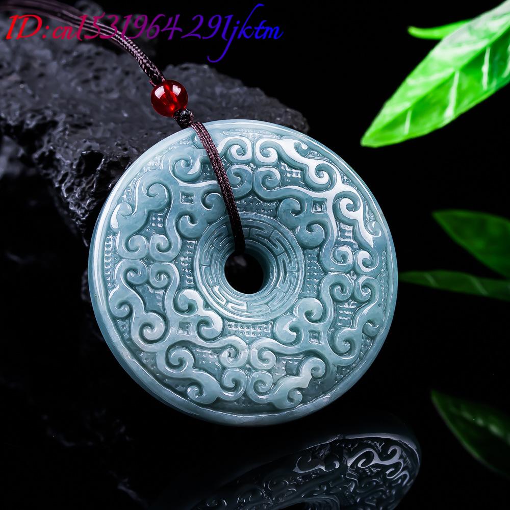 หยกพม่าธรรมชาติจี้ดอกไม้สร้อยค - Necklaces บทวิจารณ์และราคา