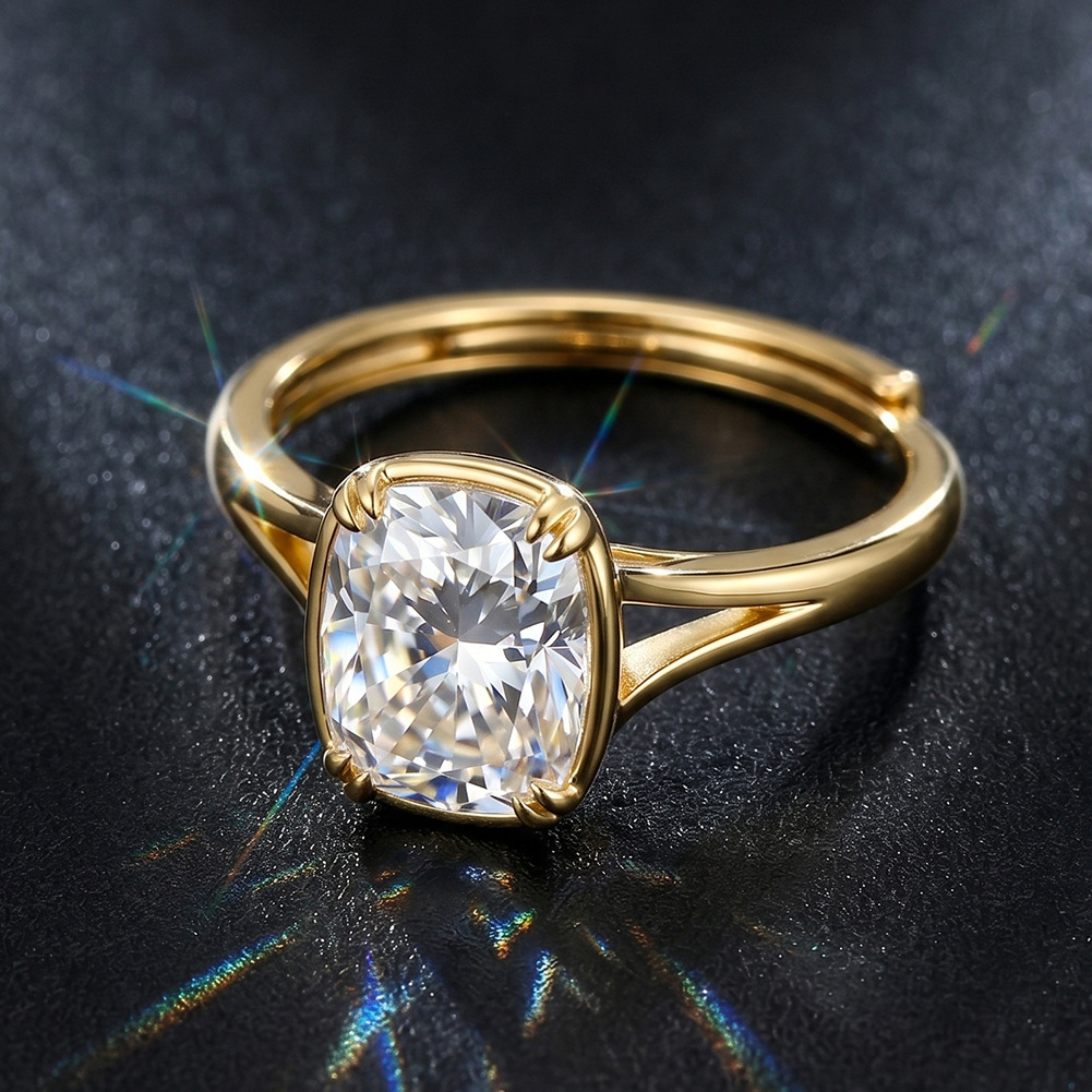 แหวนเงินแท้ S925 ประดับมอสซาไน - Moissanite Engagement Ring 1 Carat บทวิจารณ์และราคา