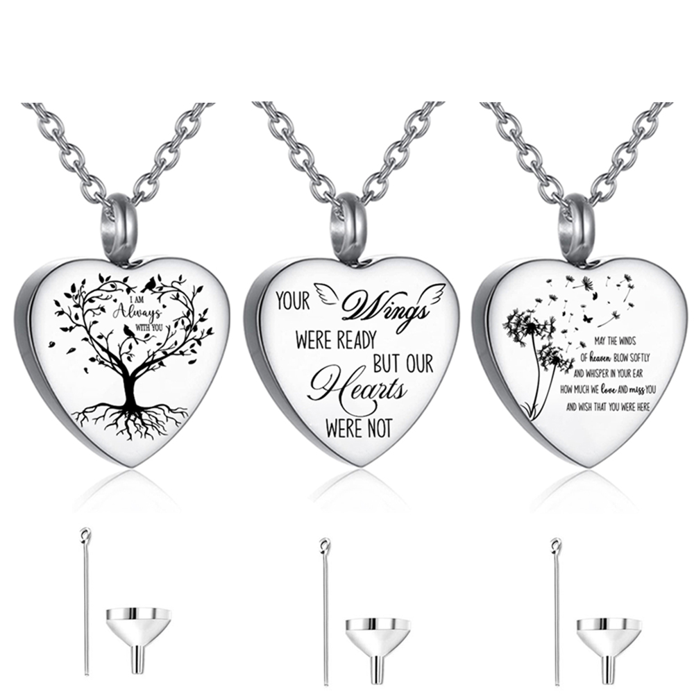 สร้อยคอจี้สแตนเลส 3 แบบ สำหรับ - Heart Locket Necklace Photo บทวิจารณ์และราคา