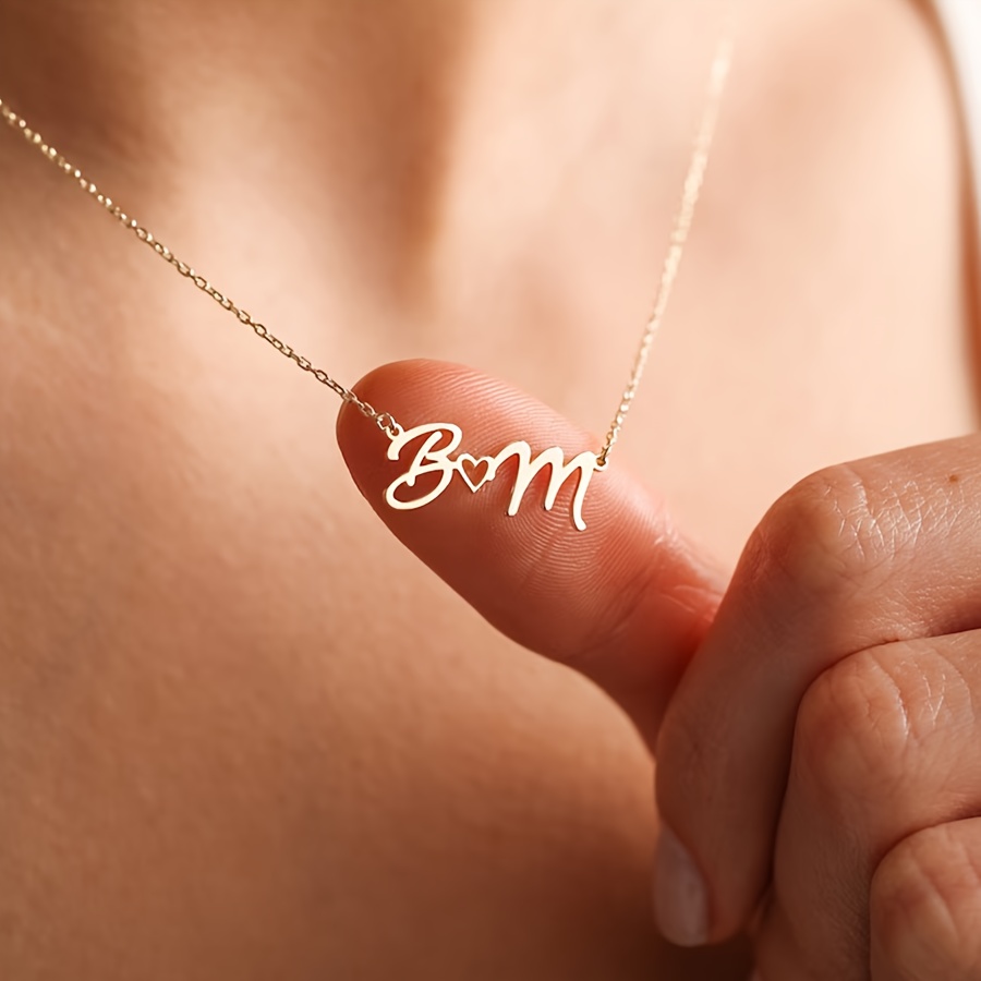 CUSTOM ชื่อสร้อยคอผู้หญิงกันน้ - Custom Name Necklace Stainless Steel บทวิจารณ์และราคา