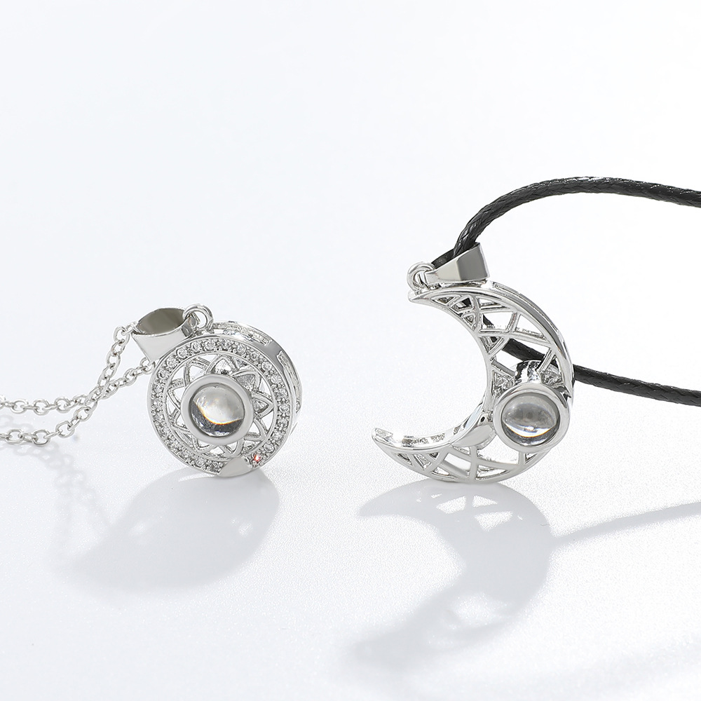 2ชิ้นแม่เหล็กคู่สร้อยคอ100ภาษา - Magnetic Couple Matching Necklaces บทวิจารณ์และราคา