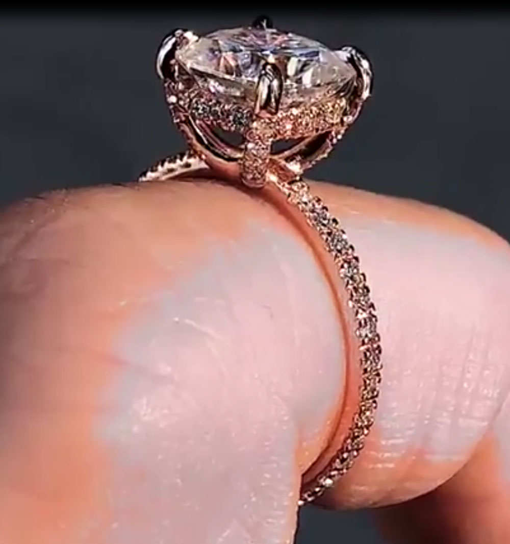 แหวนแต่งงาน/งานเลี้ยง/วันครบรอ - Moissanite Engagement Ring 1 Carat บทวิจารณ์และราคา