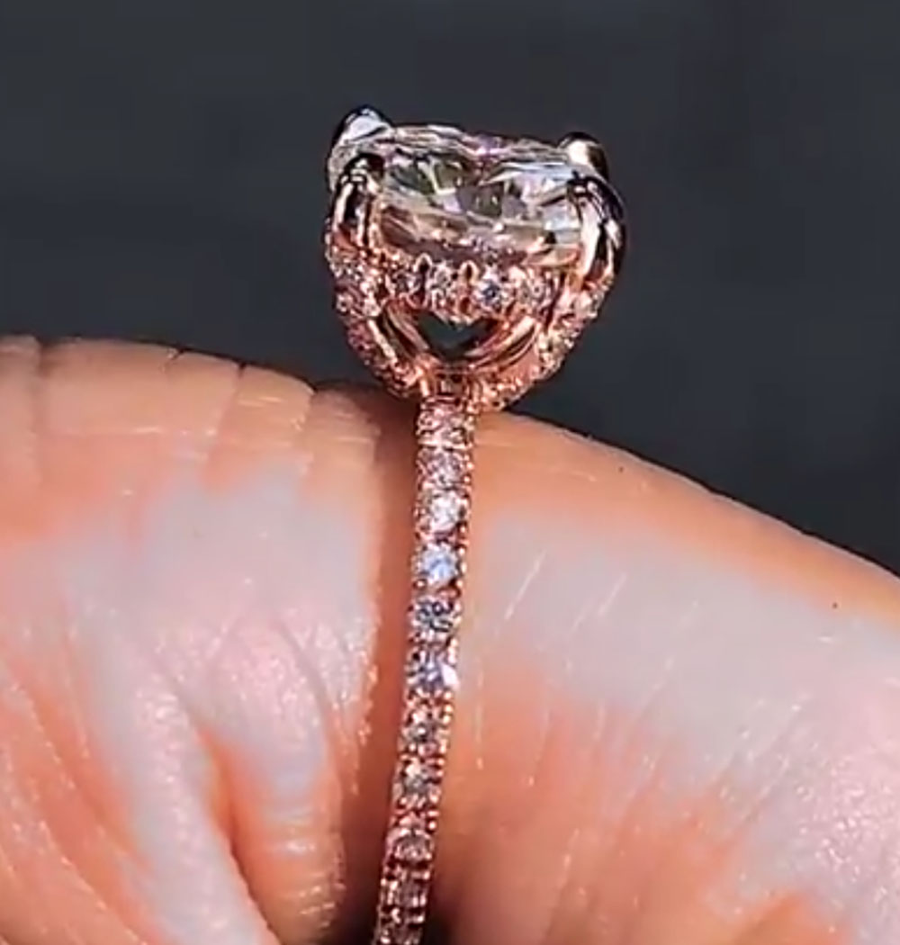แหวนแต่งงาน/งานเลี้ยง/วันครบรอ - Moissanite Engagement Ring 1 Carat บทวิจารณ์และราคา