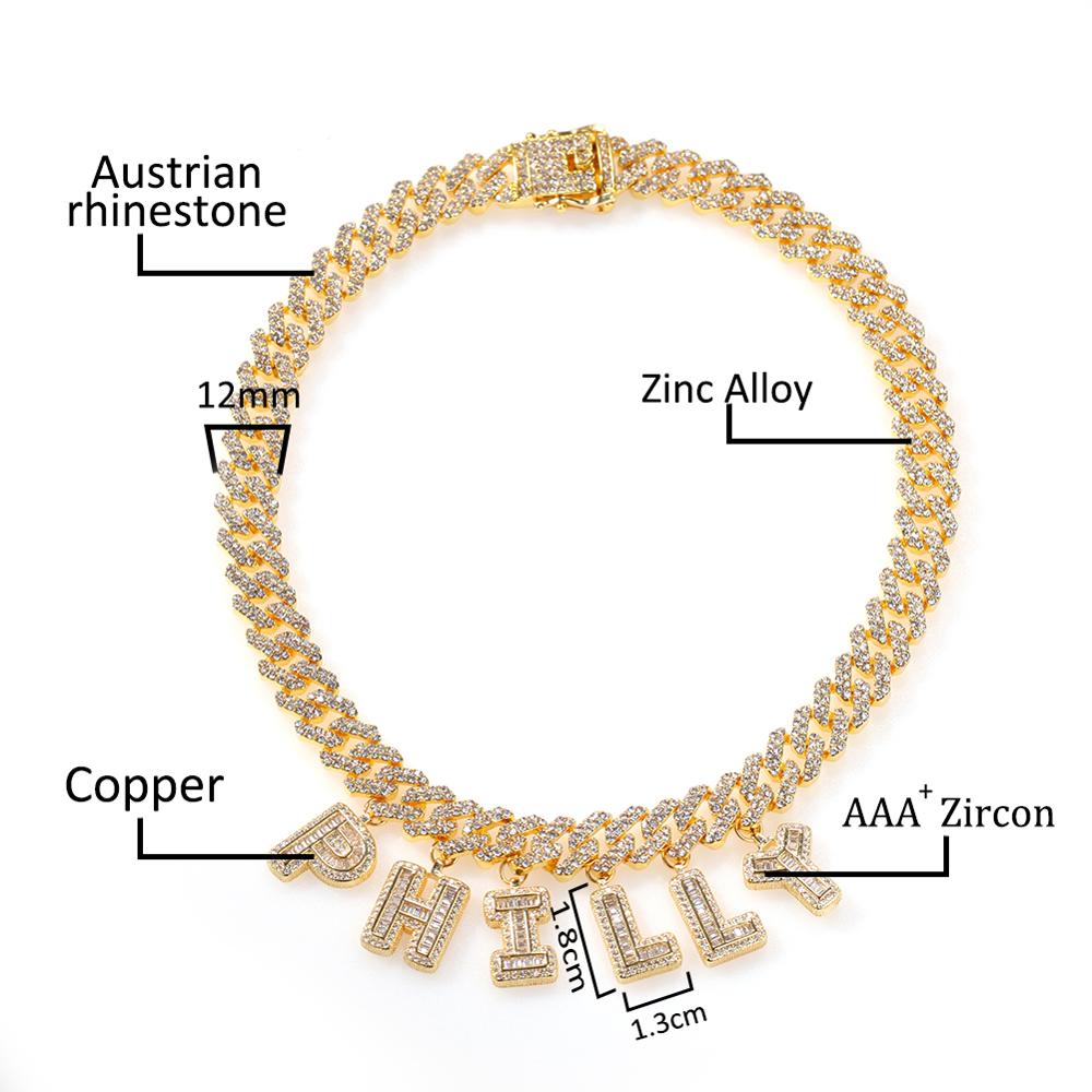 UWIN DIY Baguettecz Letter Nec - Cuban Link Chain 12Mm บทวิจารณ์และราคา