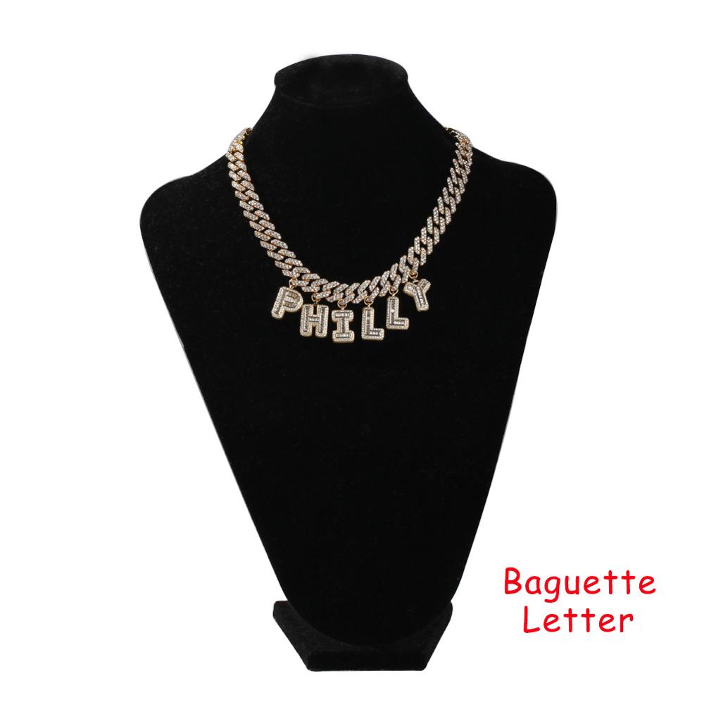 UWIN DIY Baguettecz Letter Nec - Cuban Link Chain 12Mm บทวิจารณ์และราคา
