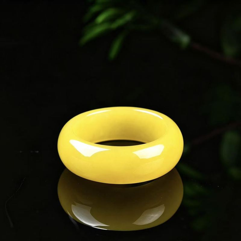 แหวนหยกเจไดต์เกรด A แท้ สีเหลื - Rings บทวิจารณ์และราคา