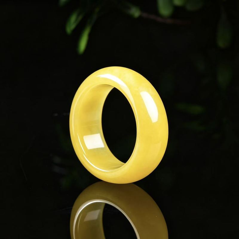 แหวนหยกเจไดต์เกรด A แท้ สีเหลื - Rings บทวิจารณ์และราคา