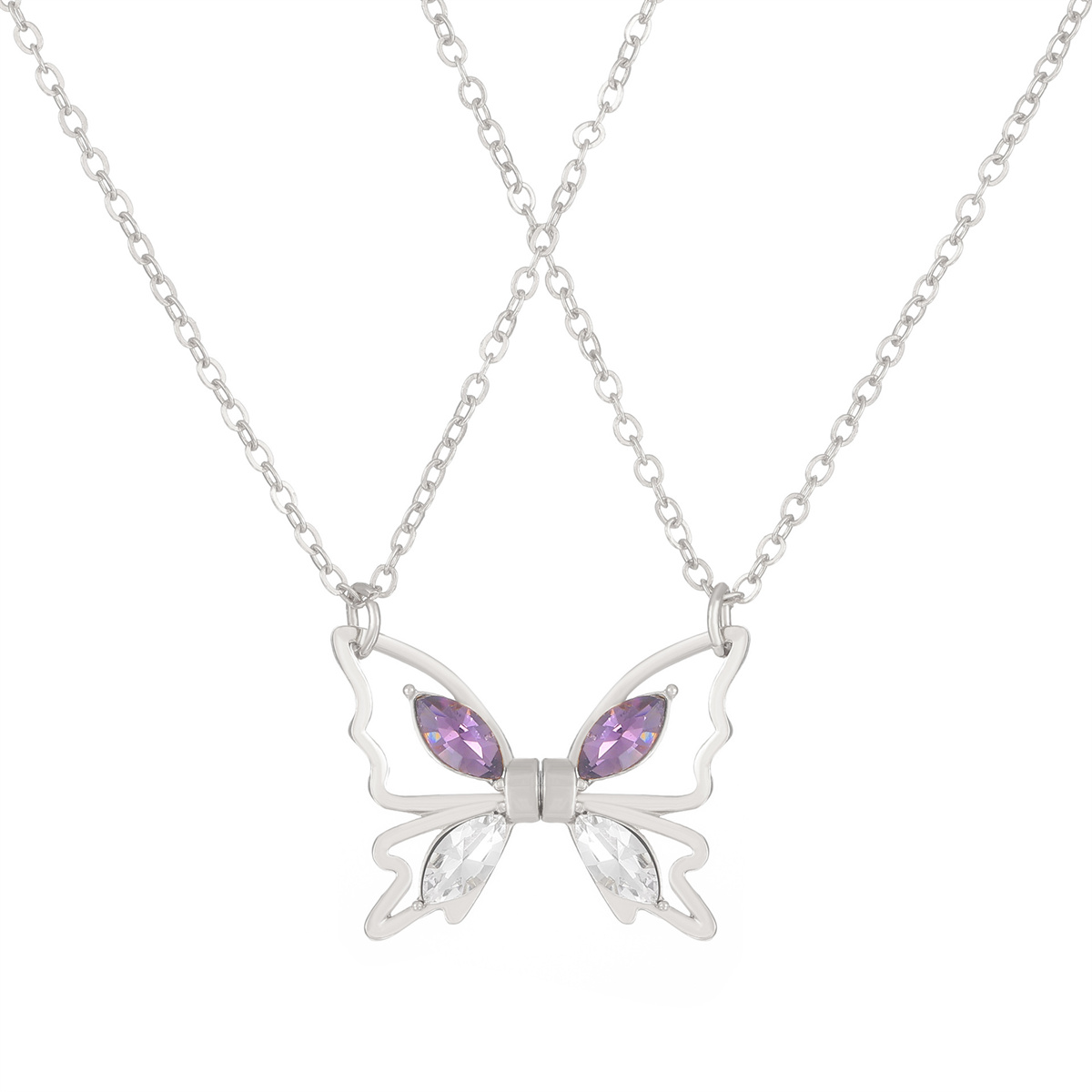 สร้อยคอแม่เหล็กผีเสื้อคู่รัก B - Magnetic Couple Matching Necklaces บทวิจารณ์และราคา