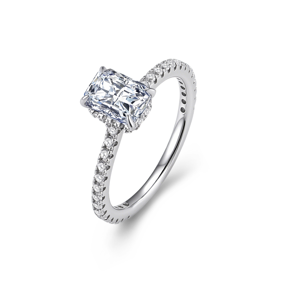 แหวนเงินแท้ S925 ดีไซน์เรียบง่ - Moissanite Engagement Ring 1 Carat บทวิจารณ์และราคา