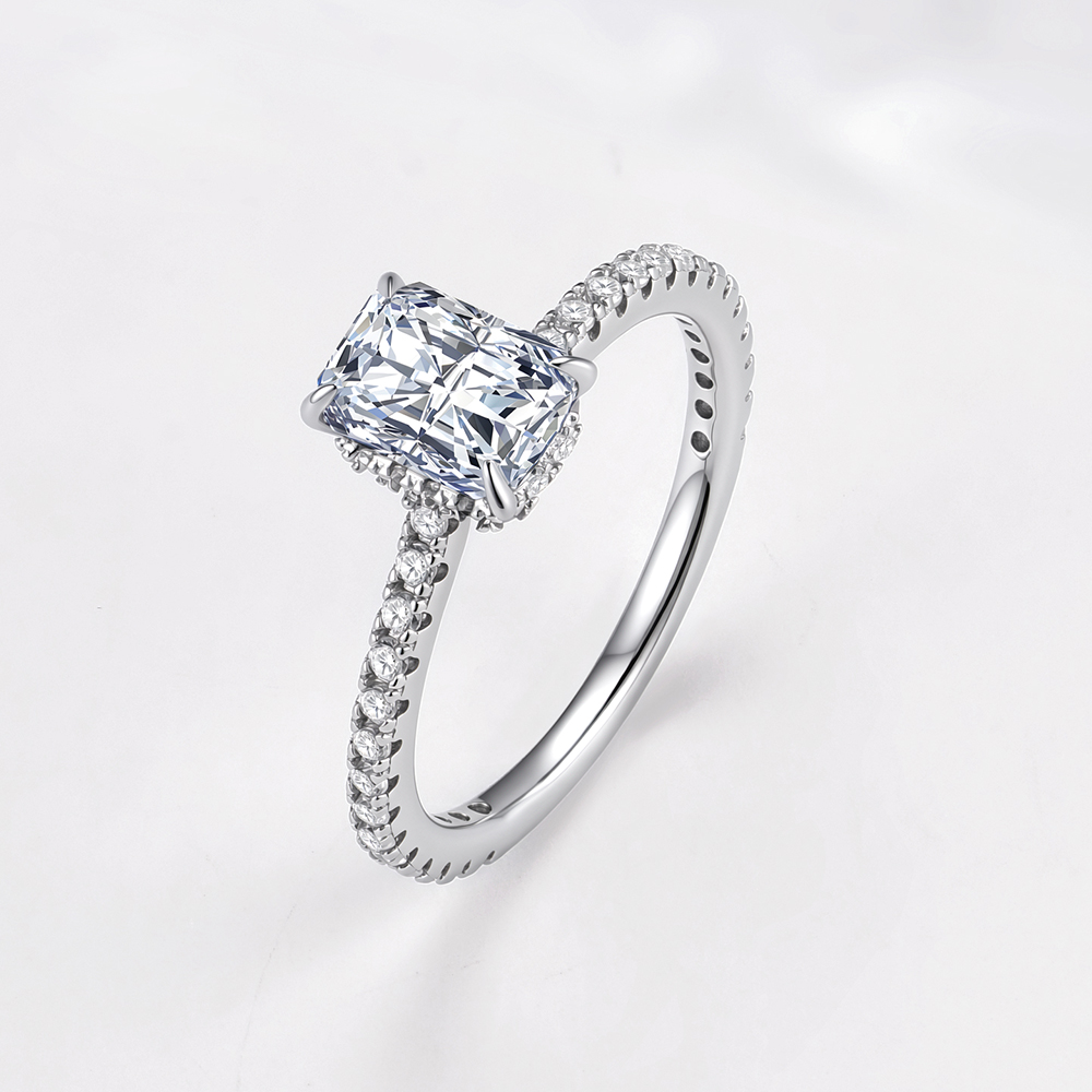 แหวนเงินแท้ S925 ดีไซน์เรียบง่ - Moissanite Engagement Ring 1 Carat บทวิจารณ์และราคา
