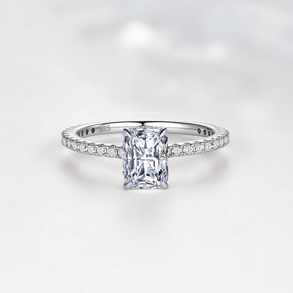 แหวนเงินแท้ S925 ดีไซน์เรียบง่ - Moissanite Engagement Ring 1 Carat บทวิจารณ์และราคา