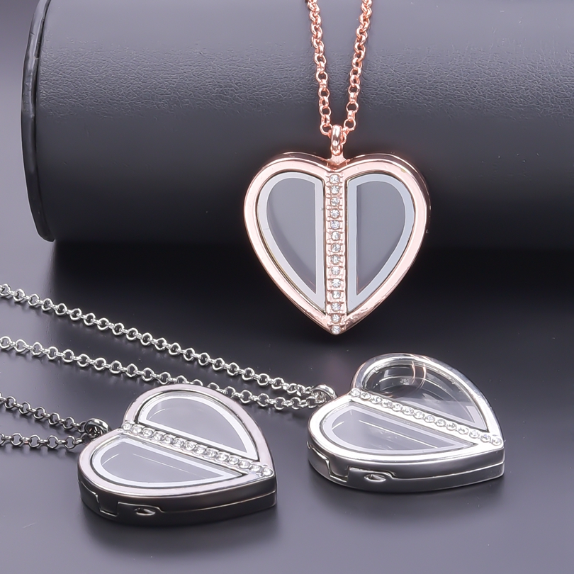 แม่เหล็ก Heart สร้อยล็อคเก็ตสำ - Heart Locket Necklace Photo บทวิจารณ์และราคา