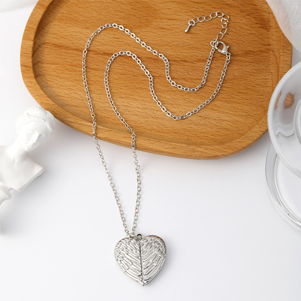 สร้อยคอจี้รูปหัวใจสำหรับผู้หญิ - Heart Locket Necklace Photo บทวิจารณ์และราคา