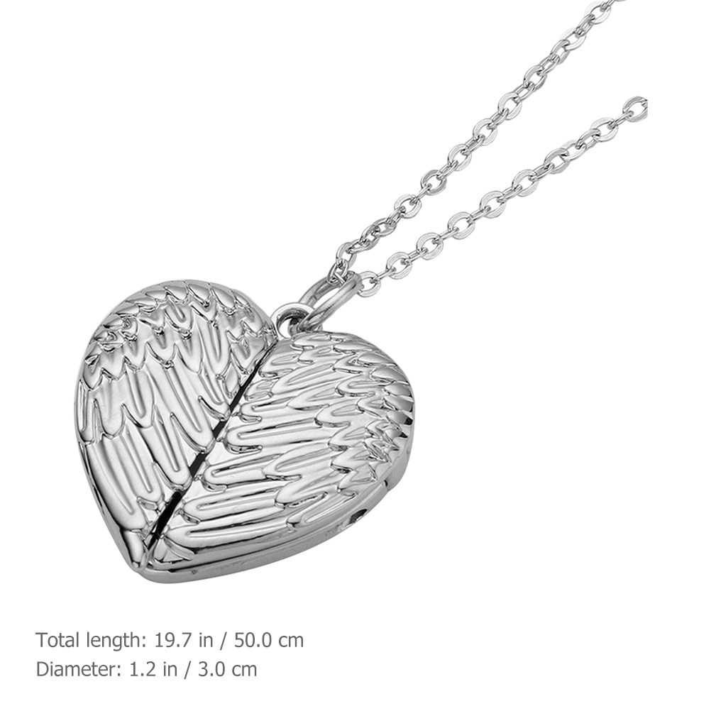สร้อยคอจี้รูปหัวใจสำหรับผู้หญิ - Heart Locket Necklace Photo บทวิจารณ์และราคา