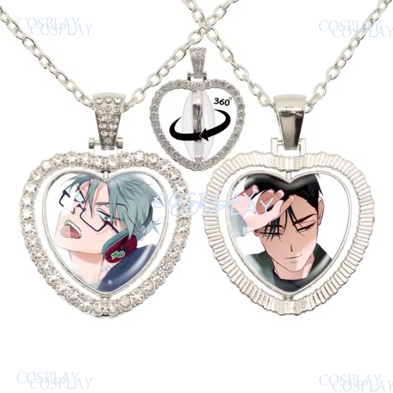 สร้อยคอรูปหัวใจพีชแบบหมุนได้สอ - Anime Pendant Necklace บทวิจารณ์และราคา