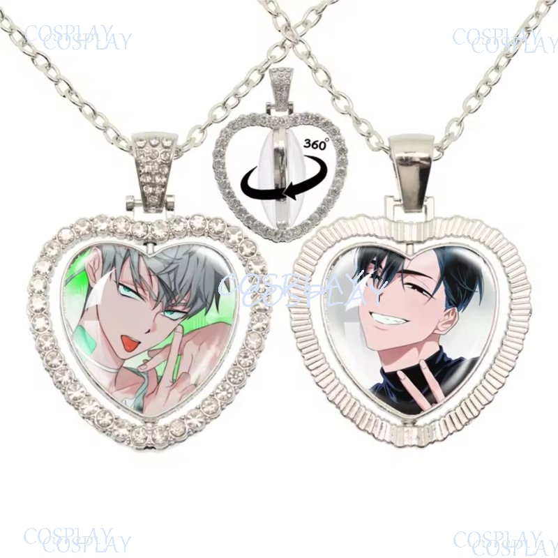 สร้อยคอรูปหัวใจพีชแบบหมุนได้สอ - Anime Pendant Necklace บทวิจารณ์และราคา
