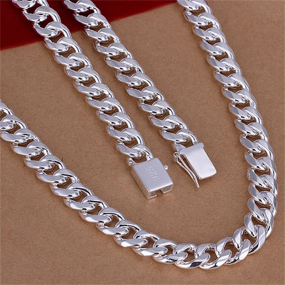 20-24นิ้ว925สเตอร์ลิงเงินคลาสส - 925 Sterling Silver Chain Necklace Men บทวิจารณ์และราคา