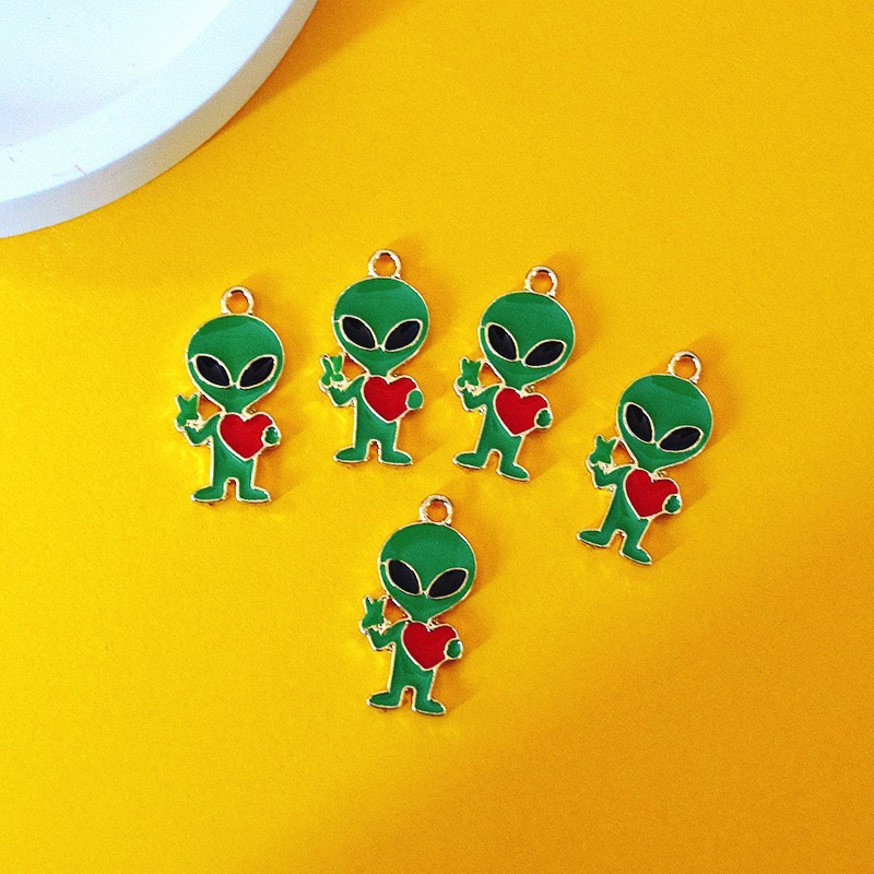จี้โลหะผสมรูปเอเลี่ยนแบบเรียบง - Earrings บทวิจารณ์และราคา