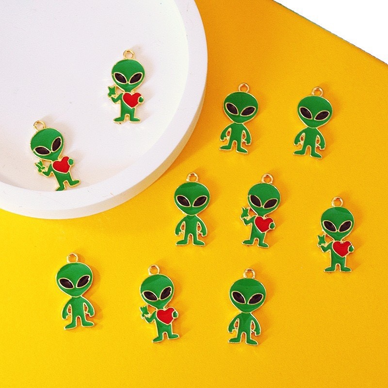 จี้โลหะผสมรูปเอเลี่ยนแบบเรียบง - Earrings บทวิจารณ์และราคา
