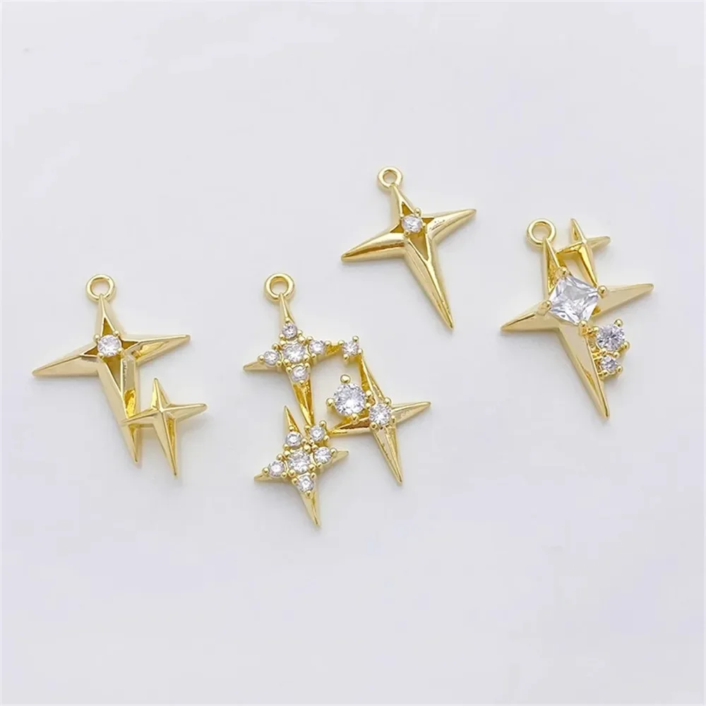 จี้รูปดาวกางเขนประดับเพชรซิคอน - Cross Pendant Necklace Gold บทวิจารณ์และราคา