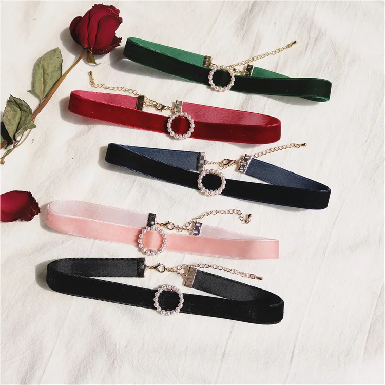 Vintage Pearl กำมะหยี่ Chokers - Pearl Choker Necklace Vintage บทวิจารณ์และราคา