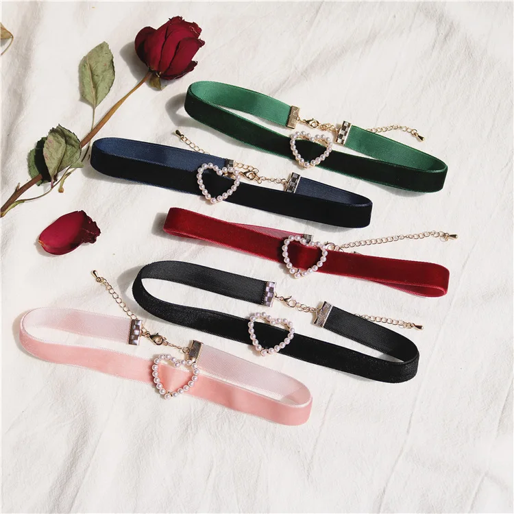 Vintage Pearl กำมะหยี่ Chokers - Pearl Choker Necklace Vintage บทวิจารณ์และราคา